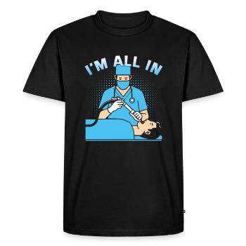 Gastro-entérologie Gastro Doctor GI Doc - T-shirt Premium bio Homme - noir - Devant - Nico (187cm)