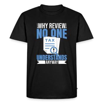 Comptable CPA Préparateur de déclarations de revenus - T-shirt Premium bio Homme - noir - Devant - Nico (187cm)