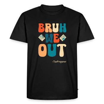 Préparateur de déclarations de revenus Comptabilité - T-shirt Premium bio Homme - noir - Devant - Nico (187cm)