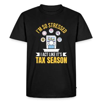 Comptable CPA Préparateur de déclarations de revenus - T-shirt Premium bio Homme - noir - Devant - Nico (187cm)