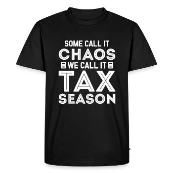 Préparateur de déclarations de revenus Comptabilité - T-shirt Premium bio Homme - noir - Devant - Nico (187cm)