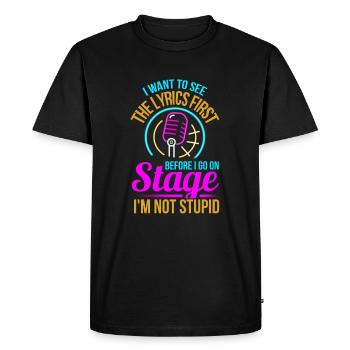 Chanteur de karaoké drôle - T-shirt Premium bio Homme - noir - Devant - Nico (187cm)