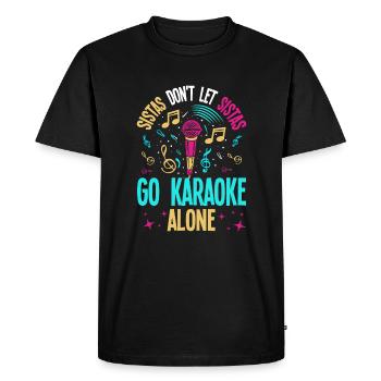 Chanteur de karaoké drôle - T-shirt Premium bio Homme - noir - Devant - Nico (187cm)