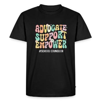 Conseiller scolaire - T-shirt Premium bio Homme - noir - Devant - Nico (187cm)