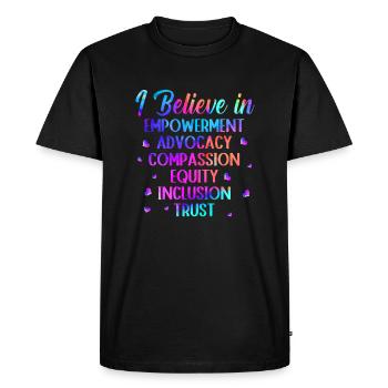 Conseiller scolaire - T-shirt Premium bio Homme - noir - Devant - Nico (187cm)