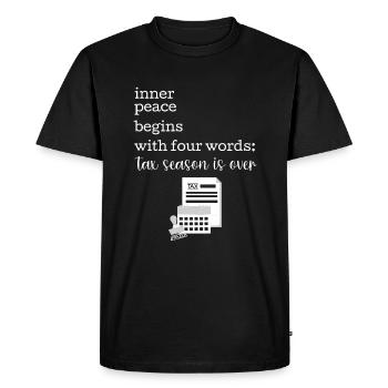 Comptable CPA Préparateur de déclarations de revenus - T-shirt Premium bio Homme - noir - Devant - Nico (187cm)