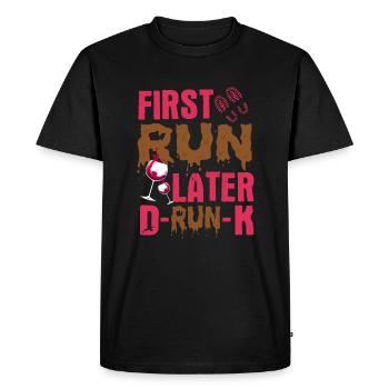 mud running mud run girl - Men's Premium Organic T-Shirt - black - Front - Nico (187cm)