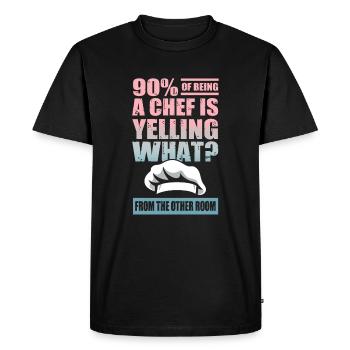 Chef - Men's Premium Organic T-Shirt - black - Front - Nico (187cm)