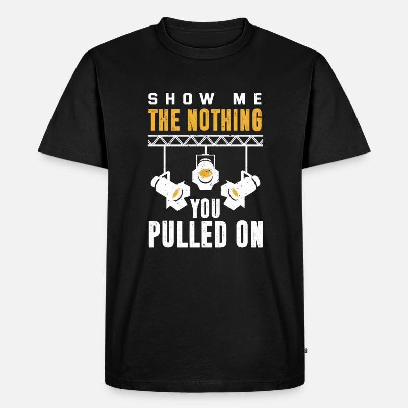 Technicien d’éclairage drôle - T-shirt Premium bio Homme - noir
