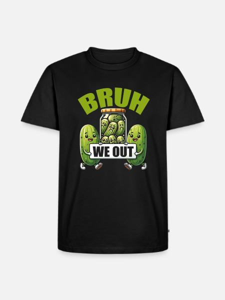 Funny Pickle - Männer Premium Bio T-Shirt - Schwarz