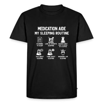 Aide aux médicaments Med Aide - T-shirt Premium bio Homme - noir - Devant - Nico (187cm)