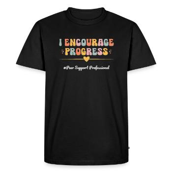 Spécialiste du soutien par les pairs PSS - T-shirt Premium bio Homme - noir - Devant - Nico (187cm)