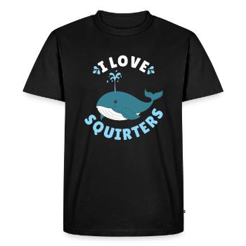 Biologiste marin - T-shirt Premium bio Homme - noir - Devant - Nico (187cm)