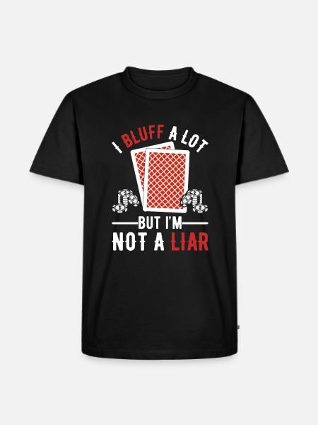 Poker - Männer Premium Bio T-Shirt - Schwarz