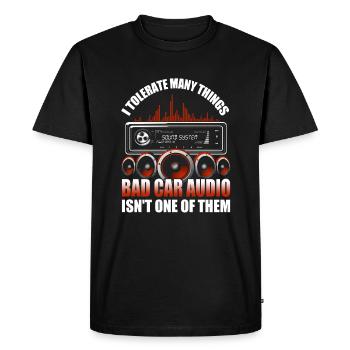 Car audio - Men's Premium Organic T-Shirt - black - Front - Nico (187cm)