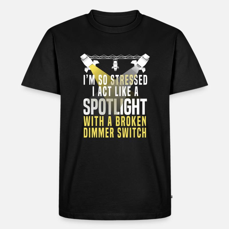 Technicien d’éclairage drôle - T-shirt Premium bio Homme - noir