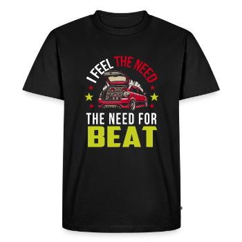 Audio de voiture - T-shirt Premium bio Homme - noir - Devant - Nico (187cm)