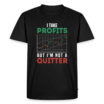 Trader boursier - T-shirt Premium bio Homme - noir - Devant - Nico (187cm)