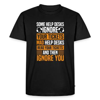 Help Desk Tech Support - Men's Premium Organic T-Shirt - black - Front - Nico (187cm)