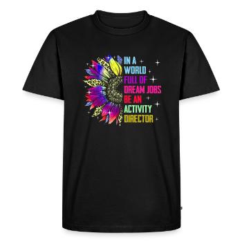 Activity Director - Men's Premium Organic T-Shirt - black - Front - Nico (187cm)