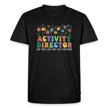 Activity Director - Men's Premium Organic T-Shirt - black - Front - Nico (187cm)