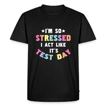 Jour du test de l’enseignant - T-shirt Premium bio Homme - noir - Devant - Nico (187cm)