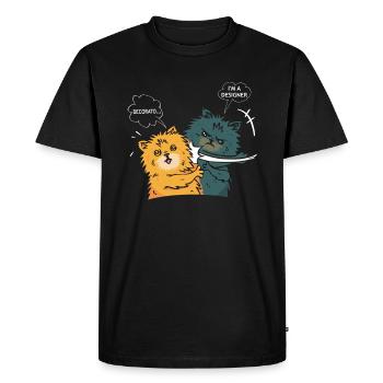 Interior designer designing - Men's Premium Organic T-Shirt - black - Front - Nico (187cm)
