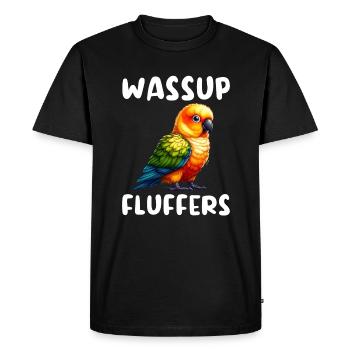 Conure solaire - T-shirt Premium bio Homme - noir - Devant - Nico (187cm)