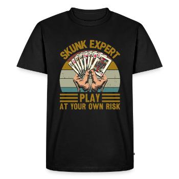 Cribbage - Men's Premium Organic T-Shirt - black - Front - Nico (187cm)