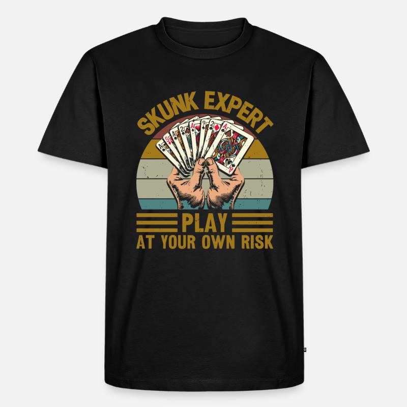 Cribbage - Männer Premium Bio T-Shirt - Schwarz