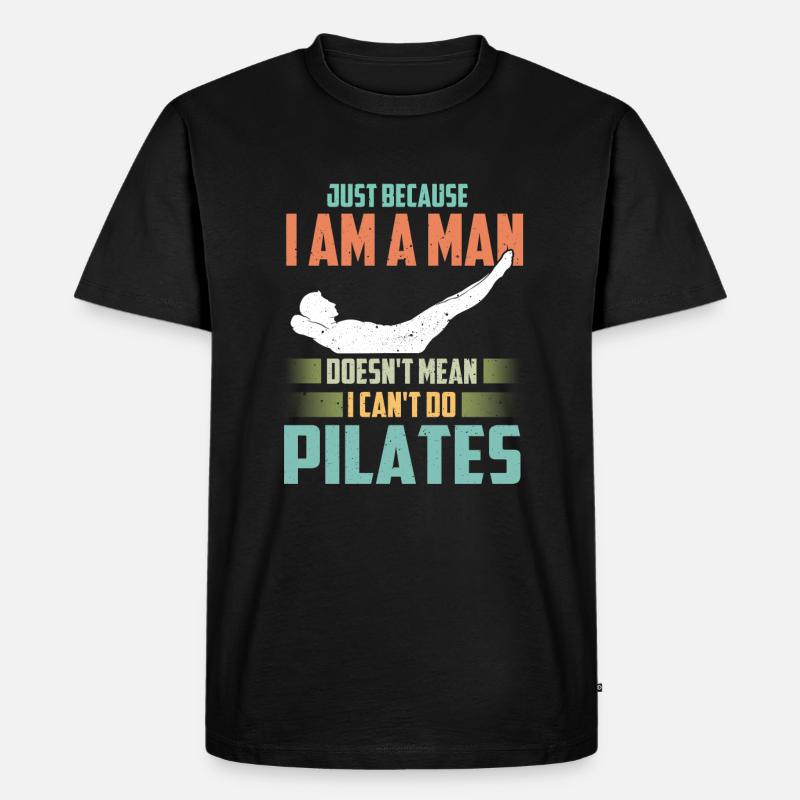 Pilates - Männer Premium Bio T-Shirt - Schwarz