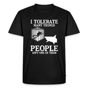 Biologiste marin - T-shirt Premium bio Homme - noir - Devant - Nico (187cm)