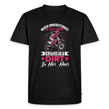 Dirt bike rider drôle motocross - T-shirt Premium bio Homme - noir - Devant - Nico (187cm)