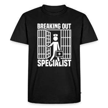 Infirmière correctionnelle en prison - T-shirt Premium bio Homme - noir - Devant - Nico (187cm)