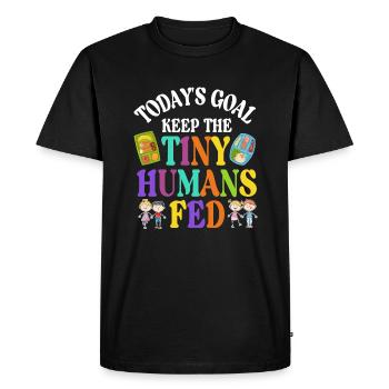 Lunch Lady Premier jour d’école - T-shirt Premium bio Homme - noir - Devant - Nico (187cm)