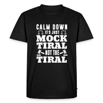 Lawyer in progres Law student Mock trail - Men's Premium Organic T-Shirt - black - Front - Nico (187cm)