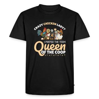 Crazy Chicken Lady - T-shirt Premium bio Homme - noir - Devant - Nico (187cm)
