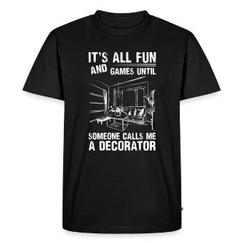 Interior designer designing - Men's Premium Organic T-Shirt - black - Front - Nico (187cm)