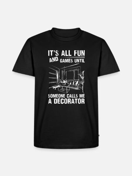 Interior designer designing - Männer Premium Bio T-Shirt - Schwarz