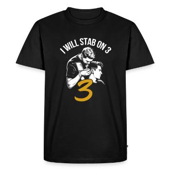 Perceur corporel - T-shirt Premium bio Homme - noir - Devant - Nico (187cm)