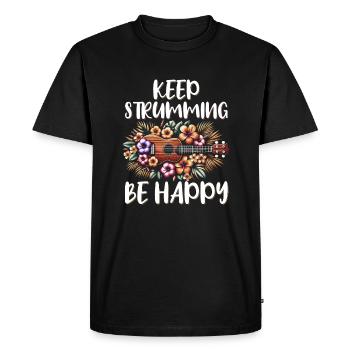 Ukulele Uke Lover - Men's Premium Organic T-Shirt - black - Front - Nico (187cm)
