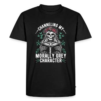 Lecteur de charbon Dark Romance - T-shirt Premium bio Homme - noir - Devant - Nico (187cm)