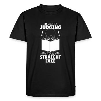 Lecteur de charbon Dark Romance - T-shirt Premium bio Homme - noir - Devant - Nico (187cm)