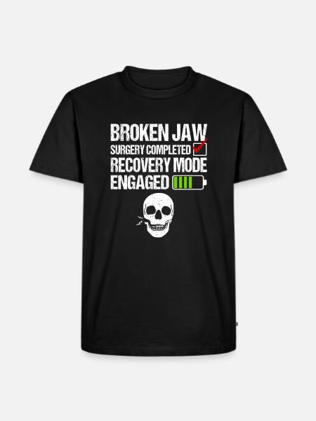 Jaw Surgery Broken Jaw - Männer Premium Bio T-Shirt - Schwarz