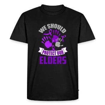 Stop Elder Abuse Awareness - Men's Premium Organic T-Shirt - black - Front - Nico (187cm)