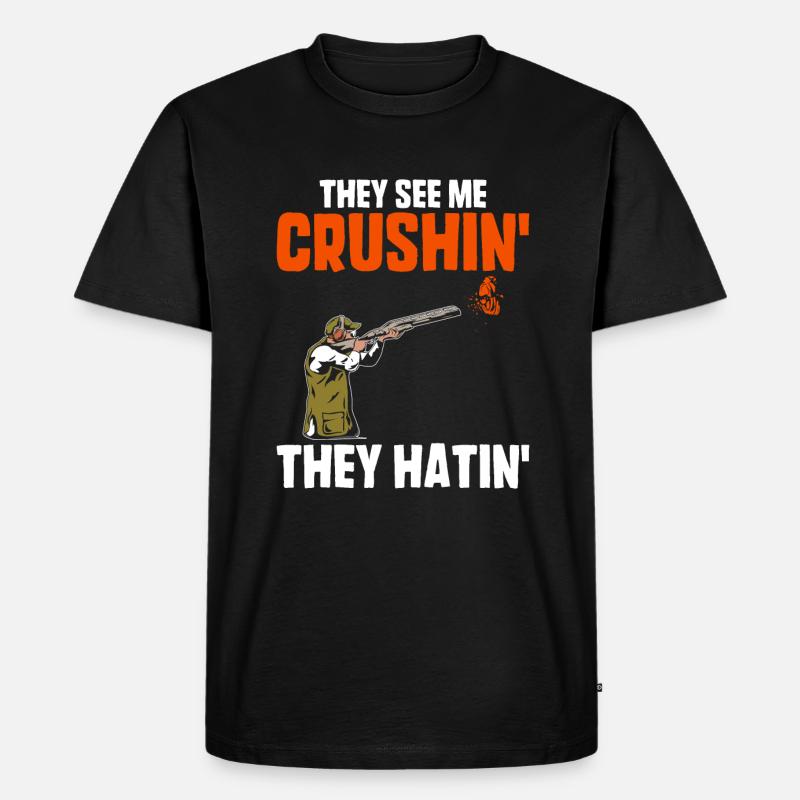 Skeet Shooting - Männer Premium Bio T-Shirt - Schwarz