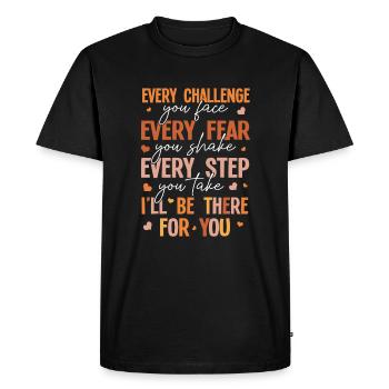 Travailleur social - T-shirt Premium bio Homme - noir - Devant - Nico (187cm)
