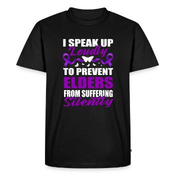 Stop Elder Abuse Awareness - Men's Premium Organic T-Shirt - black - Front - Nico (187cm)