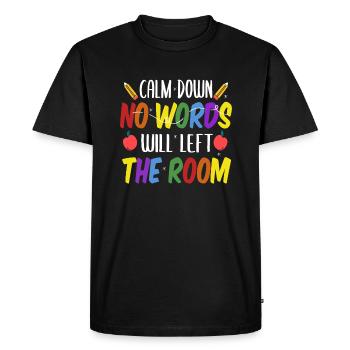 Psychologue scolaire - T-shirt Premium bio Homme - noir - Devant - Nico (187cm)
