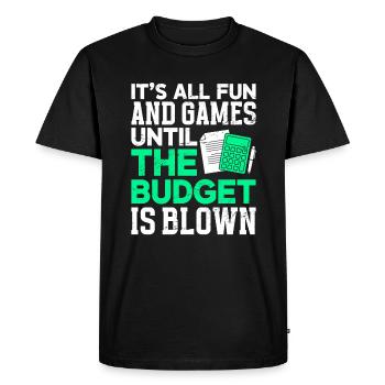 Estimateur - T-shirt Premium bio Homme - noir - Devant - Nico (187cm)